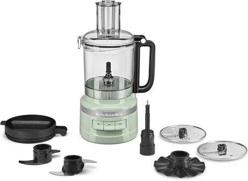 KitchenAid 5KFP0921EPT Zerkleinerer in Pistazie - Vielseitiger 2,1 L Food-Processor mit kompaktem Design, 3 Geschwindigkeitsstufen und spülmaschinengeeignetem Zubehör für müheloses Zerkleinern und Mixen von frischen Zutaten.