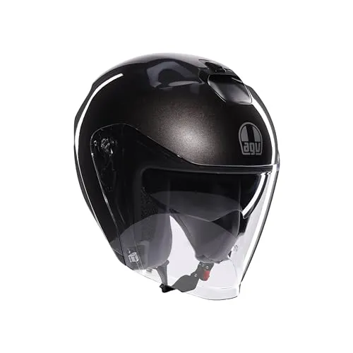 AGV - IRIDES E2206 Motorrad Jet-Helmet Unisex - Motorradhelm mit kratzfestem UV-Schutzvisier, ideal für Brillenträger und ausgestattet mit einem mikrometrischen Verschluss für höchsten Komfort.