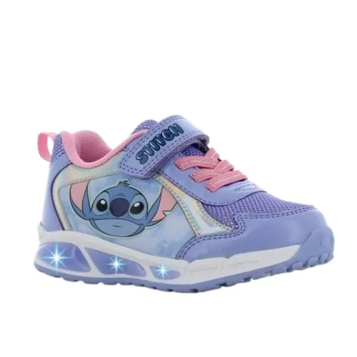 Leomil Lilo & Stitch Turnschuhe Mädchen mit LED, Schuhe Kinder 27, Blau