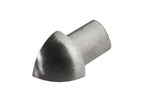 Fuchs Design Fliesenschiene Ecke Endstück Professional 11 mm Viertelkreis V2A Edelstahl gebürstet - Außenecke