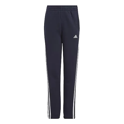 adidas Unisex Kinder Essentials 3-Stripes Fleece Pants - Trainingshosen für Kinder, aus 78 % Baumwolle und 22 % recyceltem Polyester, mit elastischem Bund für optimalen Tragekomfort und praktischen Seitentaschen.