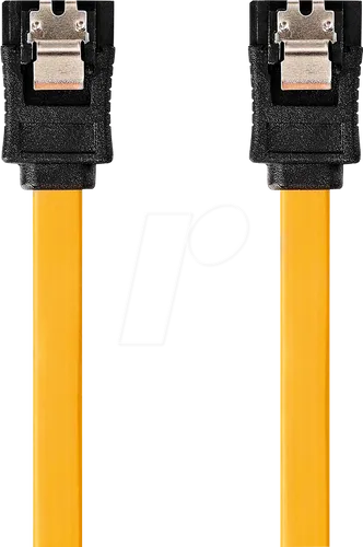 N CCGB73250YE05 - Kabel SATA 6 Gb/s 50 cm gelb Metall
