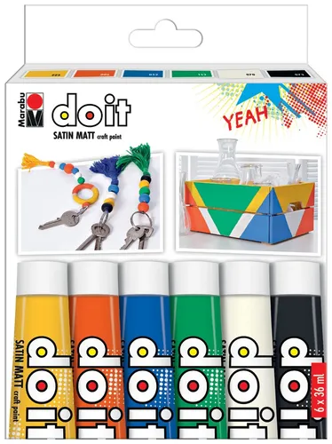 Marabu Acrylfarben-Set DO IT Craft Paint 6 x 36 ml