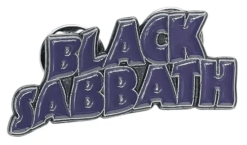 Black Sabbath Purple Wavy Logo Unisex Pin lila Zinklegierung Band-Merch, Bands