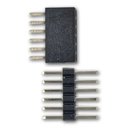 world-trading-net - 10er Set Miniatur Steckverbinder, 6-polig, Rastermaß 1,27mm, Metallkontakte, Bronze beschichtet, Strom 1A, Spannung 30V