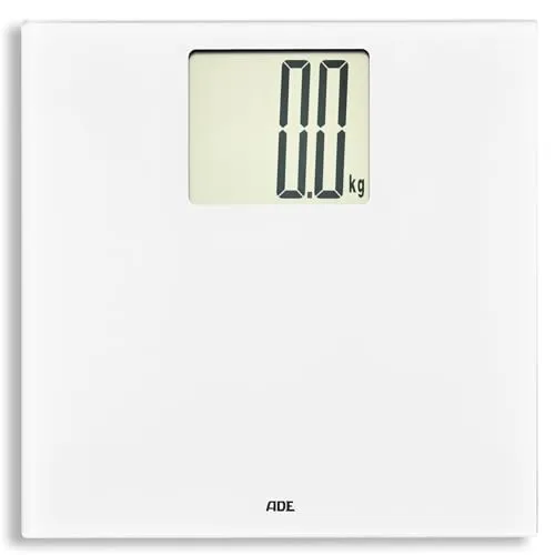 ADE Digitale Personenwaage XXL mit hohem Display - Digitale Personenwaage mit XXL-Display, ideal für Senioren oder Brillenträger. Hohe Tragkraft bis 200 kg und präzises Wiegen in 100 g Schritten.