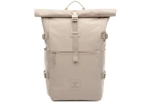 SONS OF ALOHA Rucksack XL RollTop KANE - Erweiterbarer Tagesrucksack mit Laptop-Fach aus recyceltem Plastik, ideal für Reisen und den Alltag. Praktische Innenaufteilung und detailverliebtes Design in shell-beige.