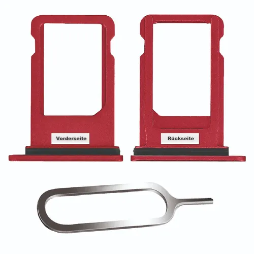 iPHONE 8 SE 2020 2022 SIM KARTEN HALTER TRAY ADAPTER FACH SLOT PRODUCT RED ROT