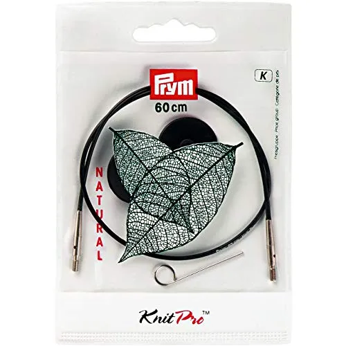 Prym 223981 Seil & Zubehör für Rundstricknadeln NATURAL 60 cm Rundstricknadel, Metall, mehrfarbig