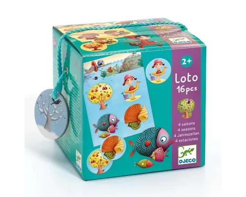 Djeco DJ08123 EDUCATIVOS Lotus 4 Jahreszeiten - Gesellschaftsspiel für Kinder, fördert Kreativität und saisonales Lernen