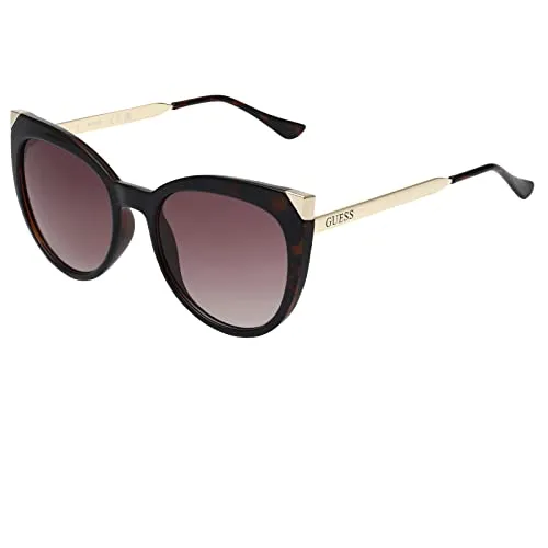 Guess Sonnenbrille GF0359 52F 55 Damen Braun - Sonnenbrillen für Damen, zeitloses Cat-Eye Design in modernem Havana-Dekor, 100% UVA & UVB Schutz und ideal für jedes Outfit.