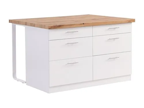 Vente-unique Kücheninsel ALEGRITA mit 6 Schubladen