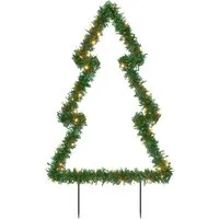 vidaXL Weihnachtsbaum mit 80 LEDs und Erdspießen 60 cm in grün von vidaXL