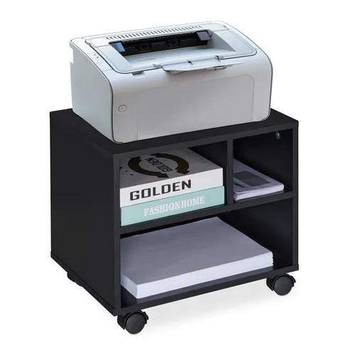 Rollcontainer Bürocontainer 2er Set mobil - Schwarz - Rollcontainer & -wagen, praktisch mit Rollen für flexible Nutzung, ideal für Büro oder Home Office.