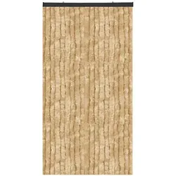 Arsvita Flauschvorhang 90 cm x 220 cm Unistreifen Beige - Fenstervorhänge – Vielseitiger Flauschvorhang für Innen- und Außenbereiche, schützt vor Insekten und Überhitzung, pflegeleicht und einfach zu montieren.