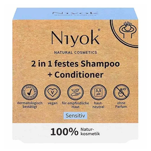 2in1 festes Shampoo+Conditioner - Sensitiv 80g | NIYOK