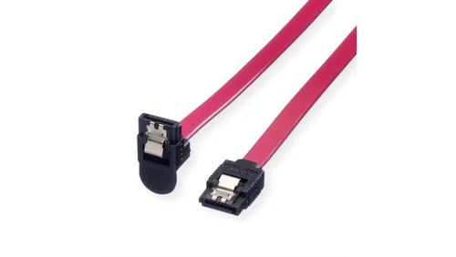 Kabel ROLINE Int. SATA 6.0 Gbit/s HDD z zatrzaskiem, kątowy, 1 m