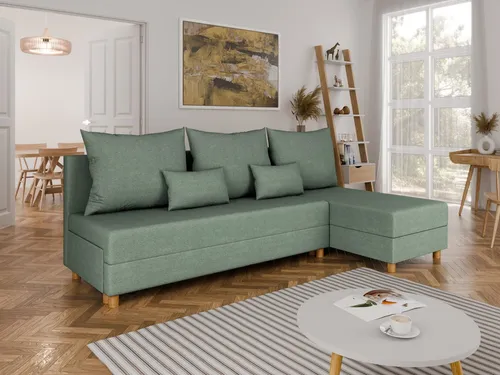 Homesy Ecksofa Ecksofa L-Form LELLICE- links oder rechts montierbar