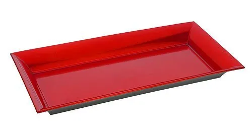 zeitzone KERZENTABLETT Teller Advent Weihnachten ROT 36x17CM