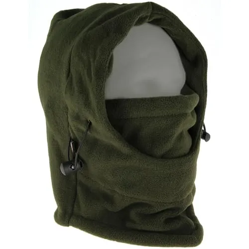 Fleece Schlauchschal mit Kapuzenfunktion grün