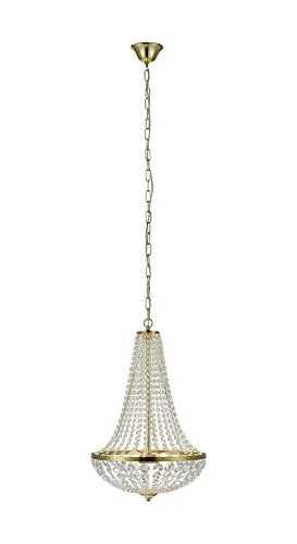 GRÄNSÖ Kristall Pendelleuchte Messing 2 Lampen in silber von Markslöjd