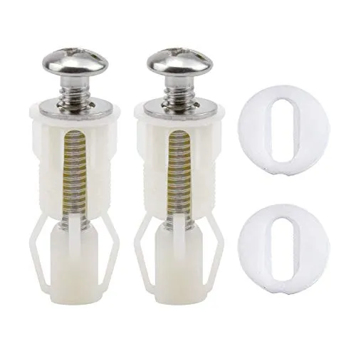 WC Sitz Befestigungsset,2er Pack Expansionsschraube für WC Sitz Schrauben für Toilettensitz Universal Toilettendeckel schrauben für die Abdeckung des Toilettendeckels Weiß