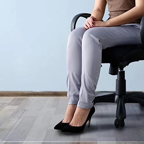 Floortex Bodenschutzmatte Megamat - Transparente Polycarbonatmatte für Hartböden - Sonstige Büroutensilien, 5mm dicke, rutschhemmende Matte für optimale Bürostuhlbewegungen, bis 227 kg belastbar und ideal für Allergiker.