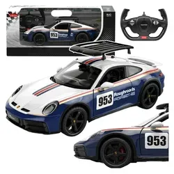 Porsche 911 Dakar Performance ferngesteuertes RC Rastar 1:14 - Erlebe mit dem Porsche 911 Dakar Performance RC Rastar 1:14 ein realistisches Fahrerlebnis für Kinder. Ideal für drinnen und draußen, bietet er robusten Spielspaß mit durchdachter Ausstattung und einfacher Bedienung.