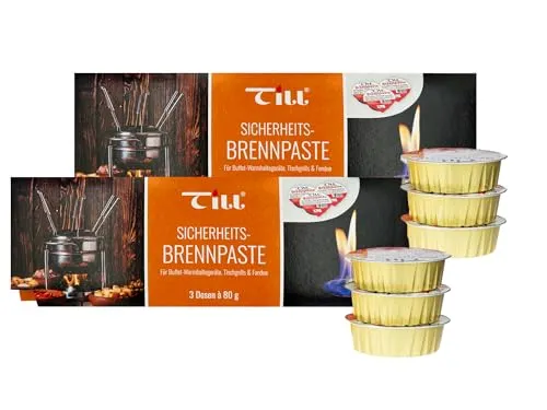 TILL Sicherheits-Brennpaste 2X 3er-Set à 80 g (6 Stück)