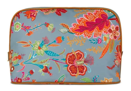 Oilily Kulturbeutel Chelsey - Hellblau & Bunt - Hochwertiger Kulturbeutel aus abwaschbarem Material, ideal für Hygieneartikel. Maße: 32x22x12,5 cm, mit praktischem Einschubfach und stylischem Design.