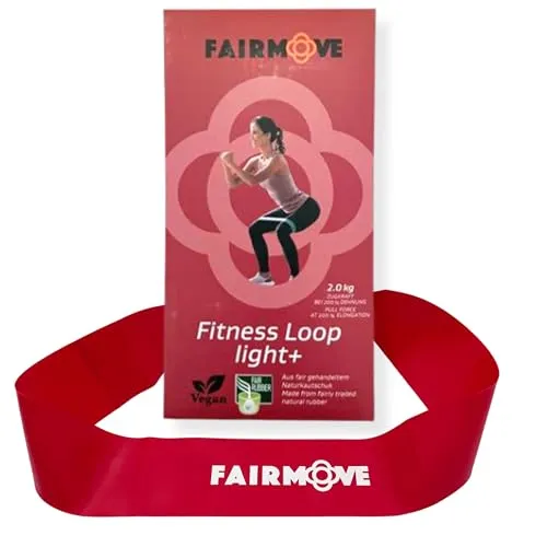 FAIRMOVE Light Gymnastikband elastisch 100% Latex Widerstandsband Theraband für Krafttraining Crossfit Yoga Muskelaufbau