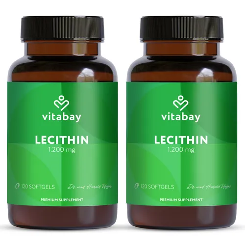 Vitabay Lecithin 1.200 mg – 240 vegane Softgels von Vitabay C.V.