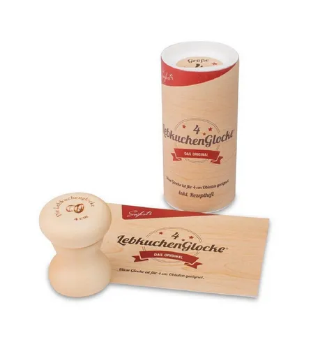 Neustanlo by Lebkuchenglocke Spar-Set 4 cm inkl. Spatel - Ausstechformen für Weihnachten, inklusive einer pflegeleichten Lebkuchenglocke und Spatel, perfekt für kreative Backmomente.