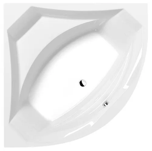 ROSANA Eckwanne 150 x 150 cm – Extravagante Badewanne mit höhenverstellbaren Füßen