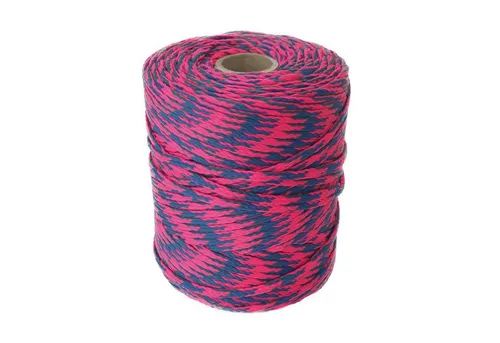 maDDma Seil 100m Polyester-Schnur Kordel 4mm, mehrfarbig, verschiedene Farben, pink/petrol/blau