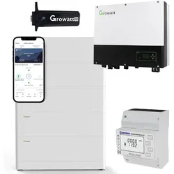 Growatt SPH3000TL BL-UP 3kW Hybrid Wechselrichter mit 12.8kWh Solarspeicher-Set