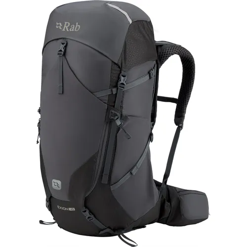 Rab Exion 48 Rucksack - Ideal für Mehrtagestouren - Geräumiger 48L Wanderrucksack in grau, bietet außergewöhnlichen Tragekomfort für Hüttenwanderungen und lange Trekkingtouren.