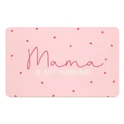 Schneidebrett Mama in Rosa/Weiß