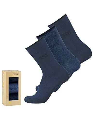 camel active Geschenkbox Herren Socken 3er Pack uni basic dunkel-blau navy, SockSizes:43-46