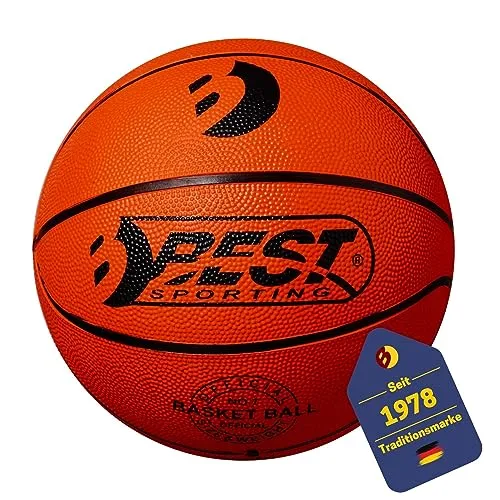 Best Sporting Basketball Größe 7 I Basketball I hochwertiger Basketball Outdoor I Basketball in orangem Original-Design I Basketball mit offiziellem Gewicht & Größe