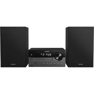PHILIPS Mikro-Musiksystem TAM4505 - 60W Bluetooth-Stereoanlage, satten Klang, Bassreflex-Lautsprecher und klassisches Design für Zuhause