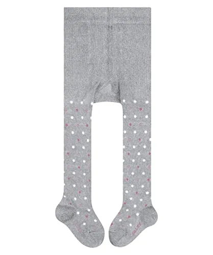 FALKE Unisex Baby Strumpfhose Little Dot B Ti Baumwolle gemustert 1 Stück, Grau Maratona Melange 3172, 62-68
