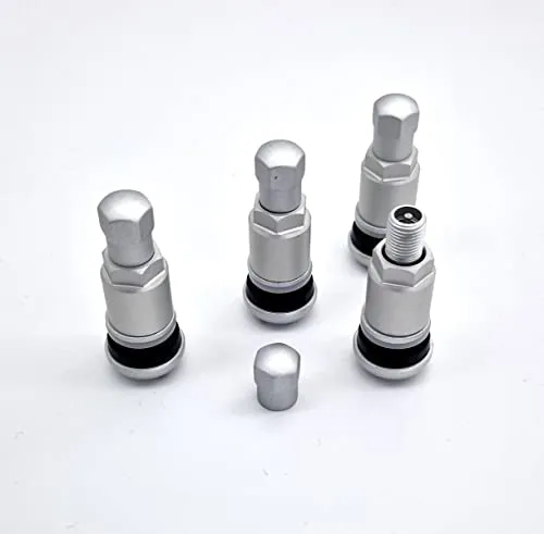 Produktbild NAAA 4X Aluventile PKW Silver Silber Matt Metallventil 11,3mm Leicht Felgenventile