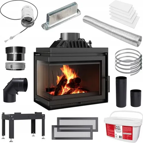 KRATKI Einfacher holzbefeuerter Kamineinsatz von Kratki