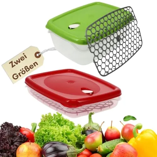 GarPet Frischhaltedosen mit Deckel Abtropfgitter Dampfventil Kunststoff Aufbewahrungsdosen Gefrierdosen Vorratsdosen Luftdicht (2,5 L)
