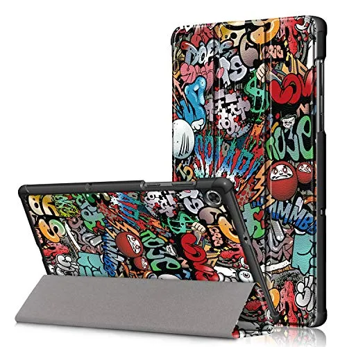 XITODA Hülle für Lenovo Tab M10 FHD Plus TB-X606F/TB-X606X,PU Leder Tasche Schutzhülle Case für Lenovo Tab M10 Plus FHD 10,3 Zoll Tablet Hülle mit Stand Funktion,Graffiti