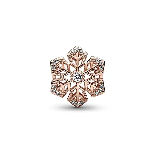 PANDORA Festliches Schneeflocken Charm aus Sterling-Silber in rosegold von Pandora
