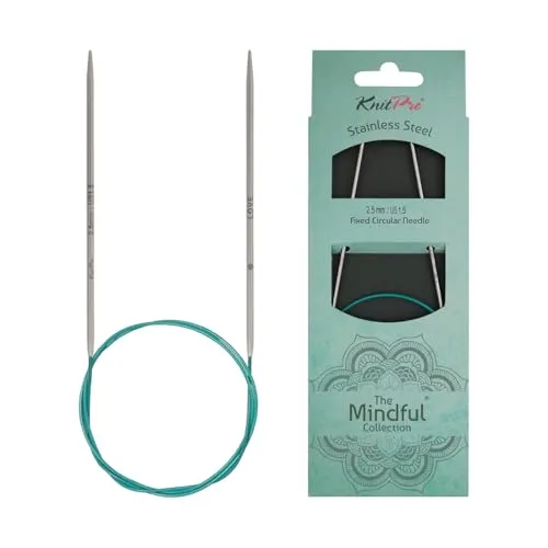 KnitPro 36053 Rundstricknadel Mindful 2,50 mm englisch, Blaugrün, 2,5 mm, 40 cm