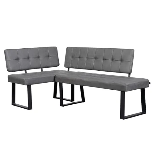 B&D home Eckbank AKA (2-St), gepolstert und beidseitig montierbar - Die B&D home Eckbank AKA vereint stilvolles Design und hohen Sitzkomfort. Ideal für Esszimmer und Küche, passt sie sich dank verschiedener Farben und Montagemöglichkeiten jedem Einrichtungsstil an.