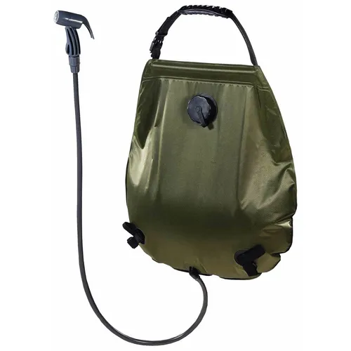 MFH Solar Dusche Deluxe 20L mit Thermometer - Praktische Solardusche mit 20 Litern Fassungsvermögen, erhitzt Wasser bis zu 50°C durch Sonnenenergie. Ideal für Outdoor-Aktivitäten und Camping, kompakt und leicht.